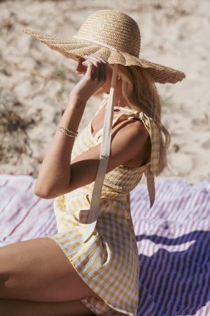 Simo Romper – Yellow Gingham