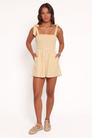 Simo Romper – Yellow Gingham