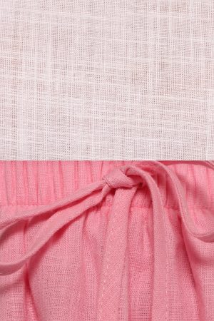 Simone Skirt Set – White Pink