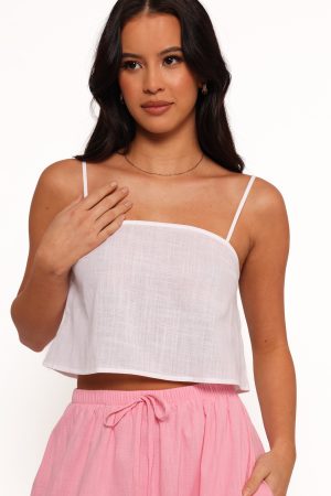 Simone Skirt Set – White Pink