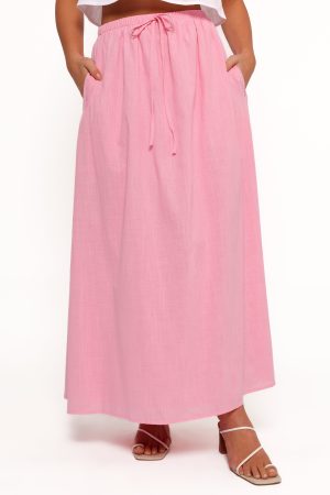 Simone Skirt Set – White Pink