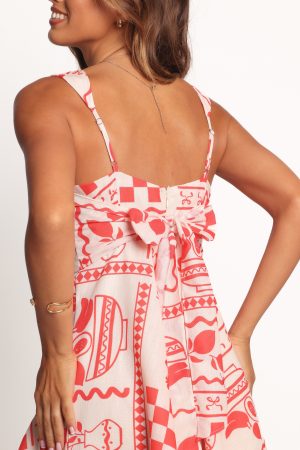 Sloan Mini Dress – Red Print