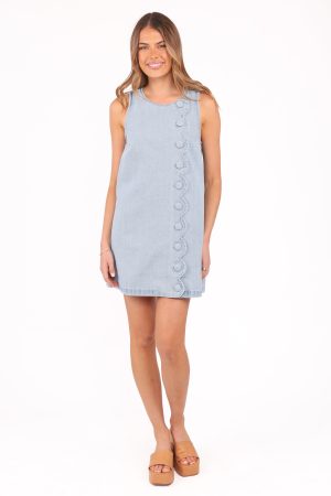Sloane Mini Dress – Light Denim