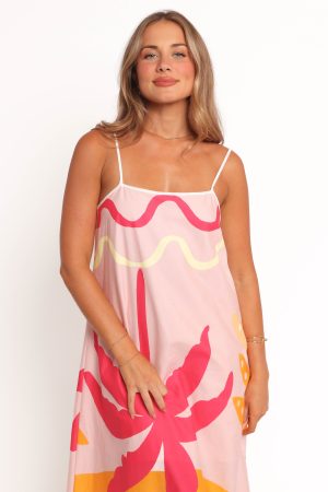 Sofia Maxi Dress – Pink Palm