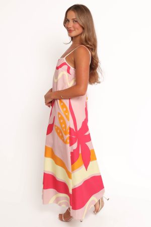 Sofia Maxi Dress – Pink Palm