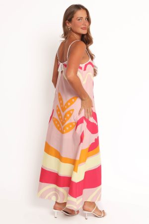 Sofia Maxi Dress – Pink Palm