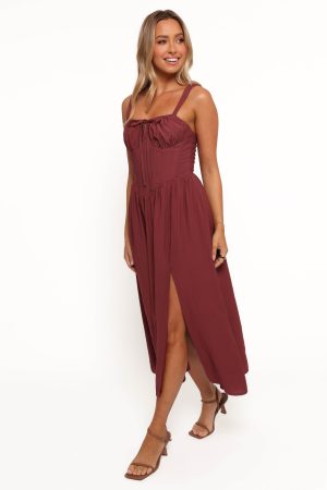 Sofie Midi Dress – Brick