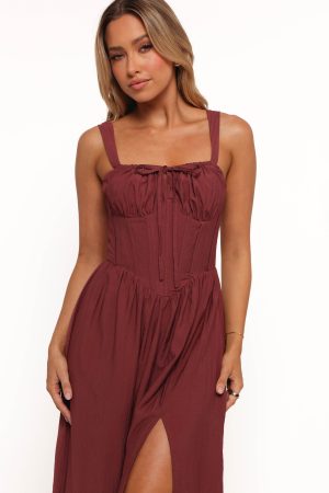 Sofie Midi Dress – Brick