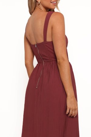 Sofie Midi Dress – Brick