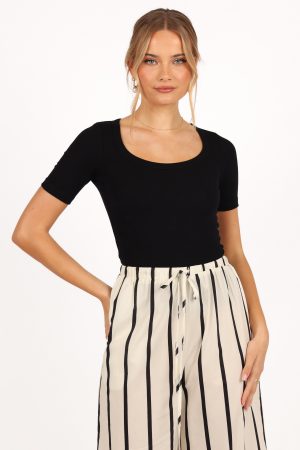 Solene Knit Top – Black