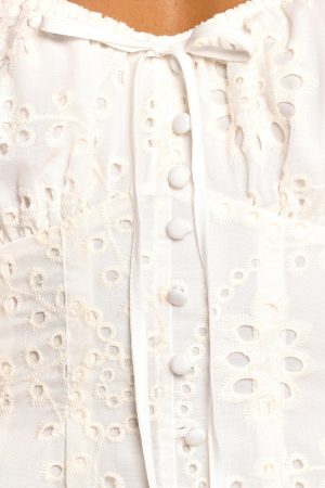 Solenne Mini Dress – Ivory Floral