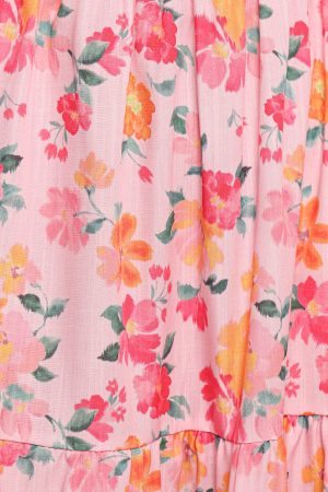 Soliel Midi Dress – Pink Floral