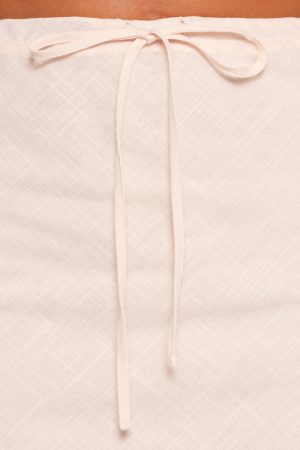 Sonni Linen Mini Skirt – Cream