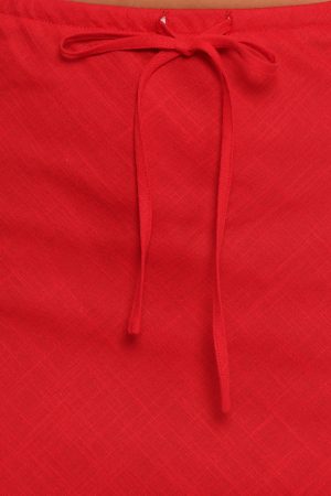 Sonni Linen Mini Skirt – Red