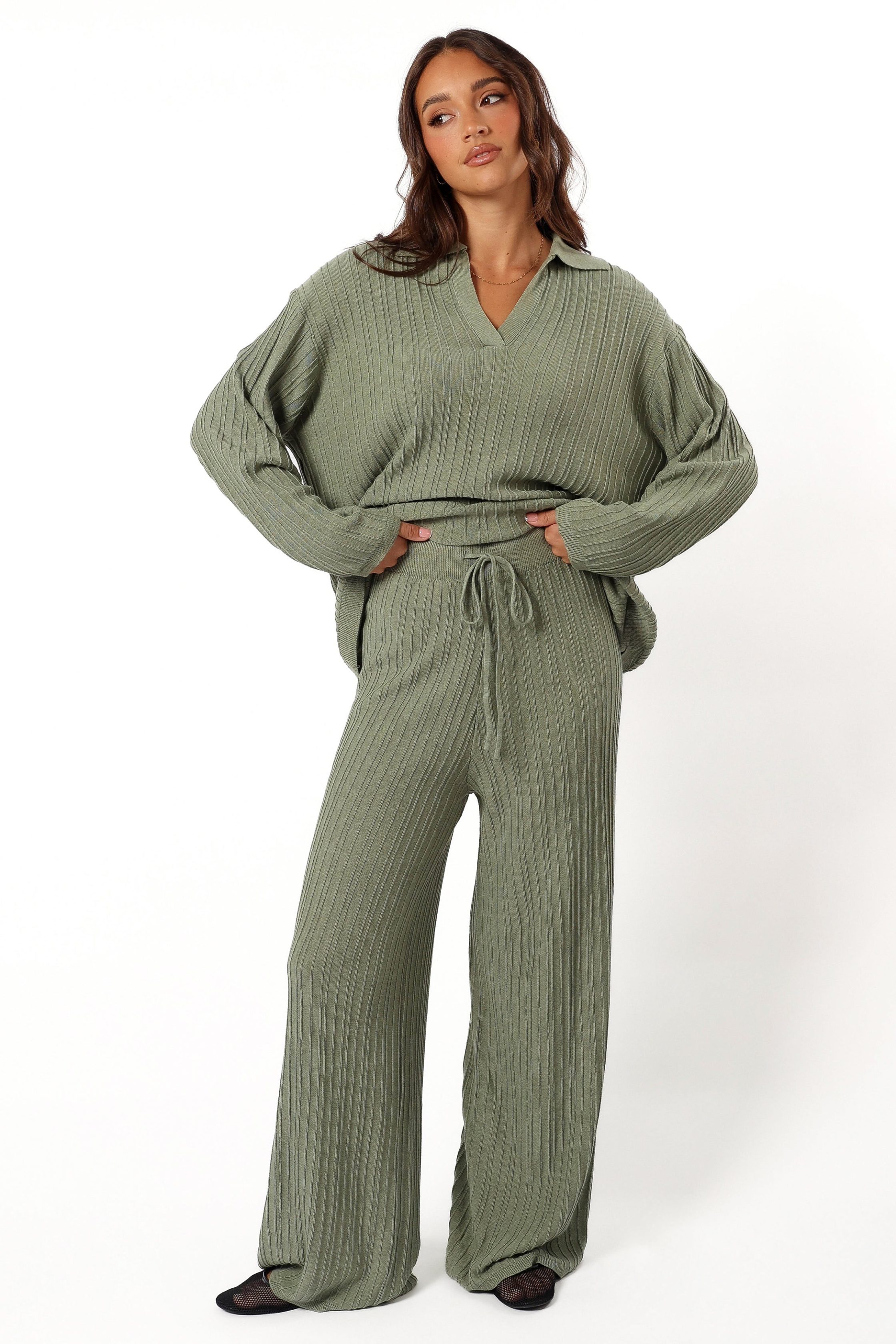 SonoleCableKnitPant-Khaki-15