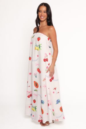 Soph Strapless Maxi Dress – Ciao Bow Print