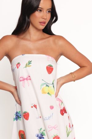Soph Strapless Maxi Dress – Ciao Bow Print