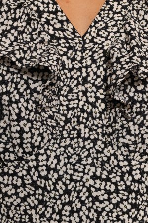 Sophie Long Sleeve Maxi Dress – Black/Ivory