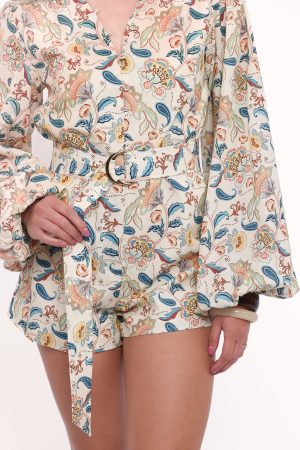 Soul Belted Romper – Paisley