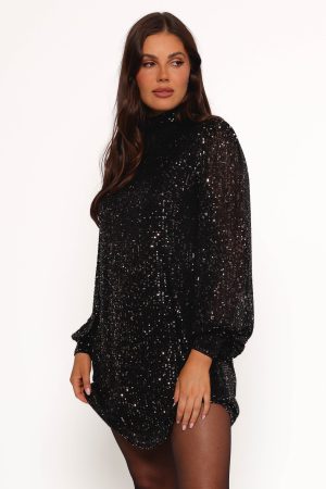 Springfield Mini Dress – Black/Gold