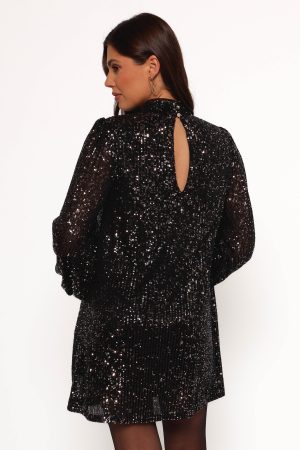 Springfield Mini Dress – Black/Gold