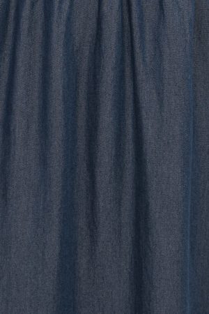 Steele Puff Sleeve Midi Dress – Dark Denim