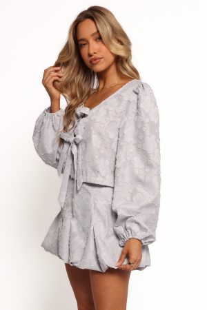 Stevie Two Piece Set – Dusty Blue