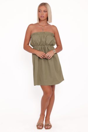 Stratton Mini Dress – Leaf Green