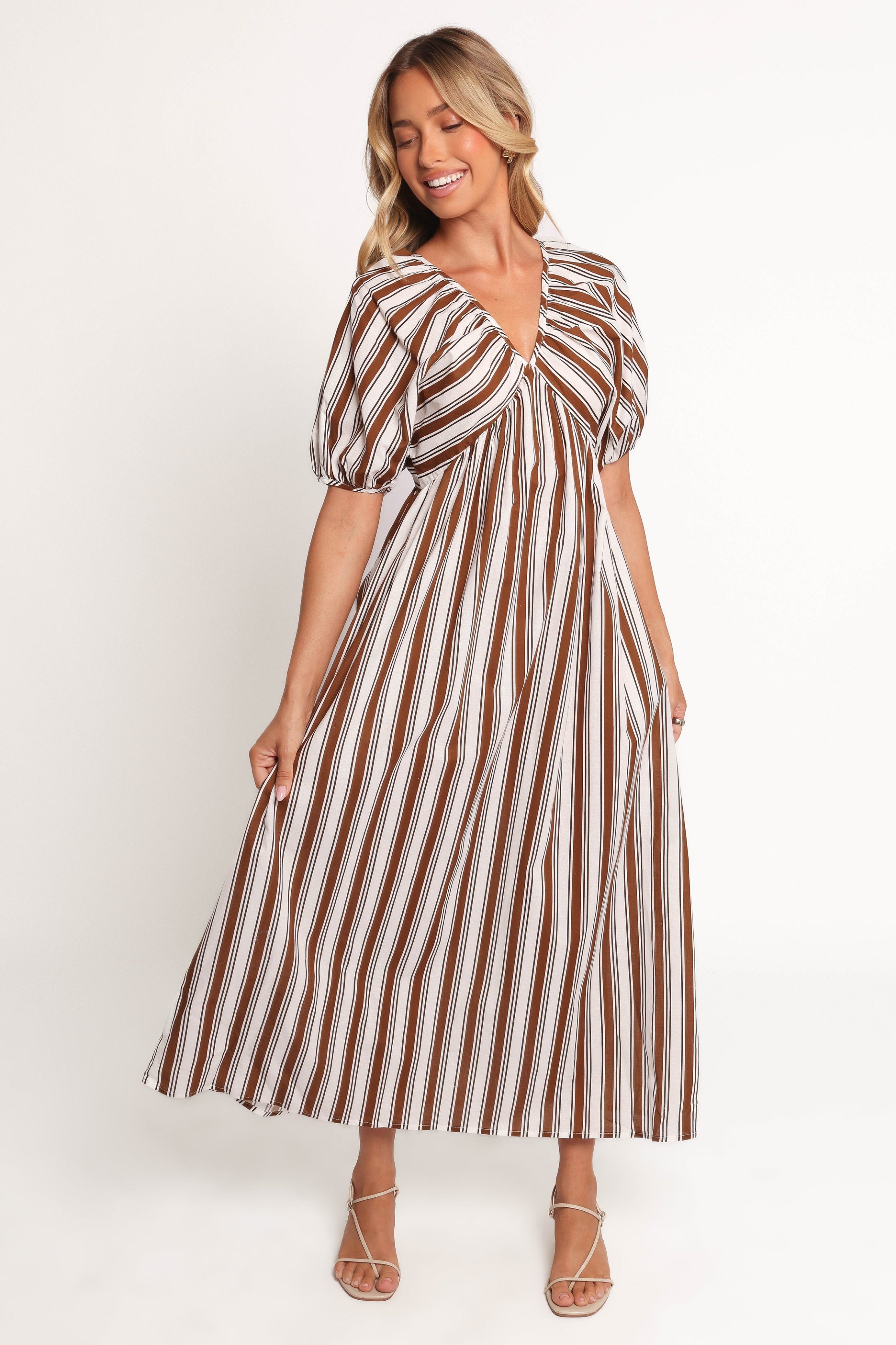 SullivanPuffSleeveMaxiDress-ChocolateStripe1-1