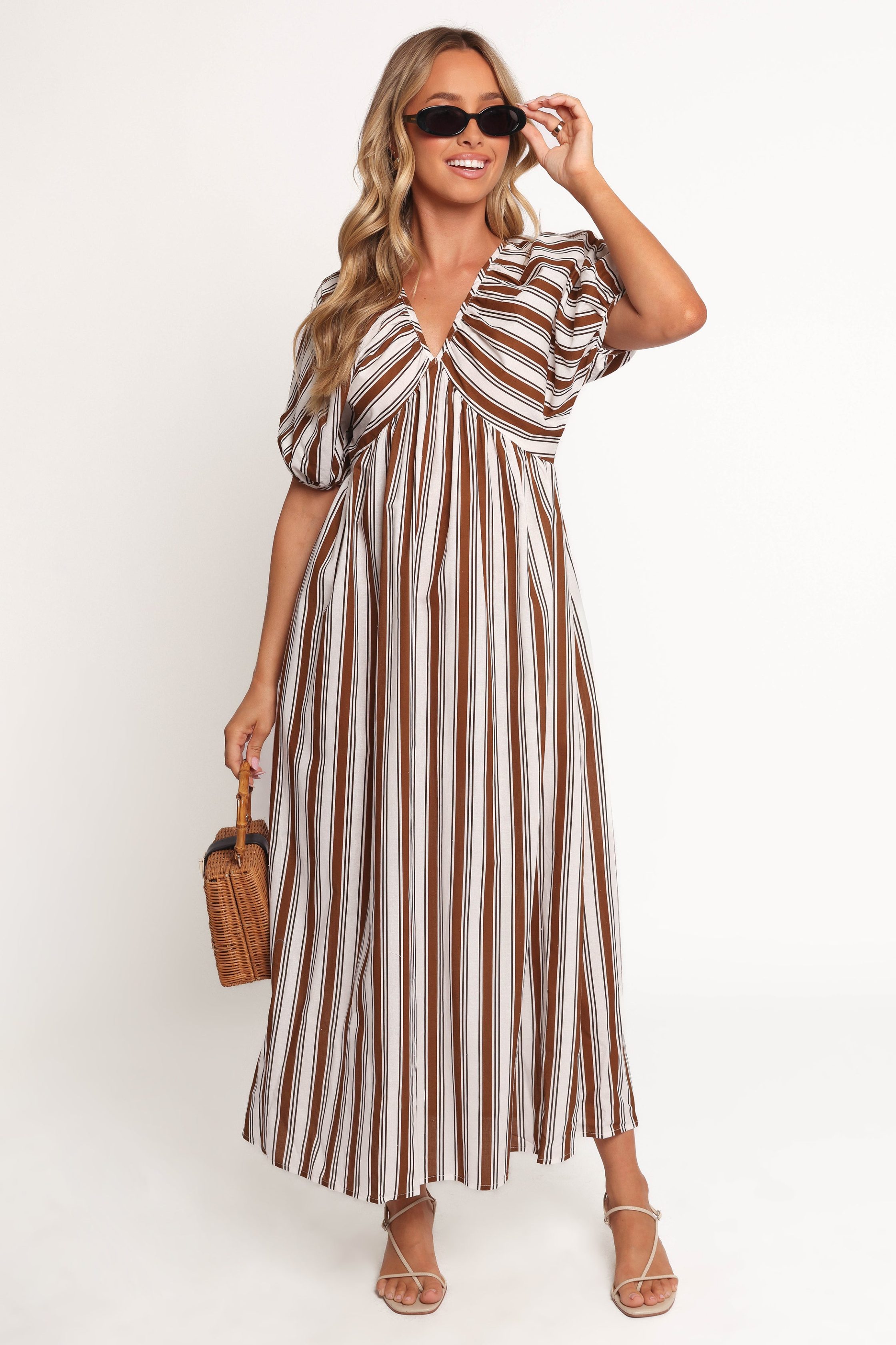 SullivanPuffSleeveMaxiDress-ChocolateStripe6-3