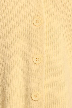 Sybil Button Front Cardigan – Butter Yellow
