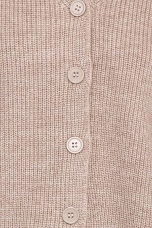 Sybil Button Front Cardigan – Mushroom
