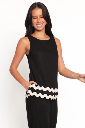 Taliah Tunic Top – Black
