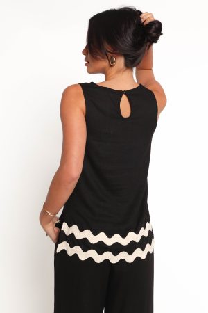 Taliah Tunic Top – Black