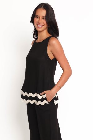 Taliah Tunic Top – Black