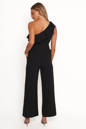 Talita One Shoulder Jumpsuit – Black