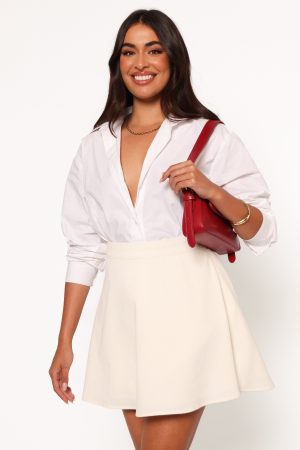 Tammy Cord Skirt – Cream