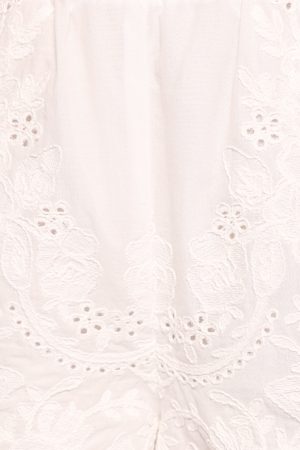Tanis Embroidered Shorts – White
