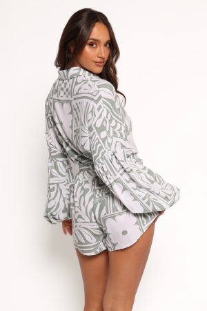 Tansy Playsuit – Sage Print