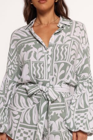 Tansy Playsuit – Sage Print