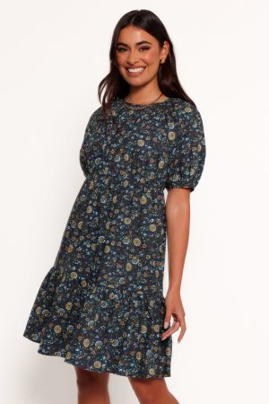 Tasmin Midi Dress – Blue Floral