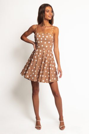 Teaghan Mini Dress – Light Mocha