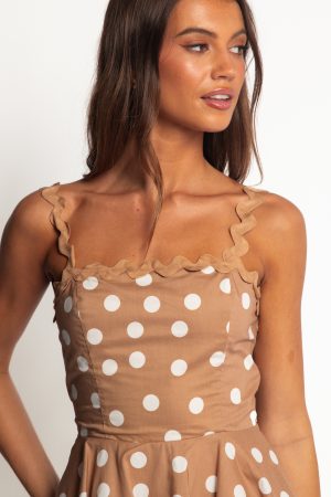 Teaghan Mini Dress – Light Mocha