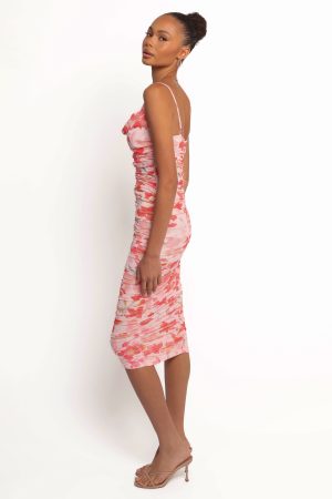 Tempest Midi Dress – Pink Floral