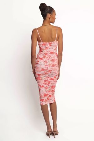 Tempest Midi Dress – Pink Floral