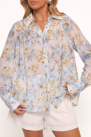 Adalee Top – Blue Floral