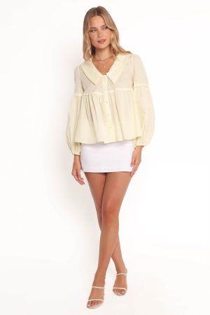 Thalassa Top – Butter Yellow