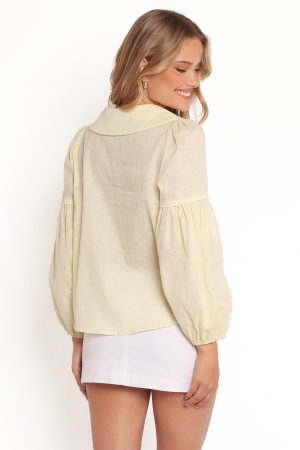 Thalassa Top – Butter Yellow