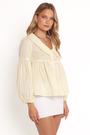 Thalassa Top – Butter Yellow