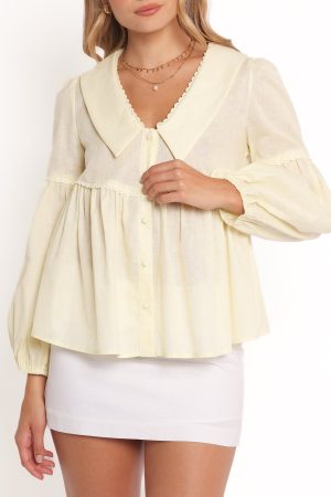 Thalassa Top – Butter Yellow